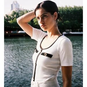 🎁Zara Cotton Blouse Like Chanel - New🎁